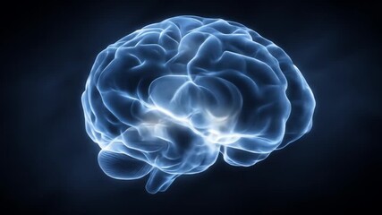 Glowing brain illustration science cognitive function and healthcare - Powered by Adobe