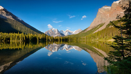 Mountain Reflection In A Calm Lake