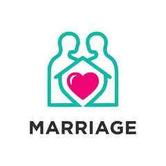 Obraz premium WebWedding logo icon vector template