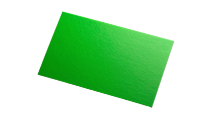 A plain green rectangular card isolated on a white background.
