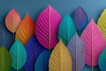 Creative layout of colorful autumn leaves