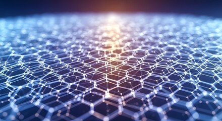 Futuristic digi-network of interconnected nodes illustrating global data and communication technology