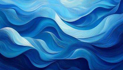 abstract blue waves background generative ai