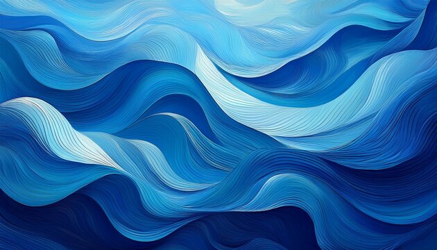abstract blue waves background generative ai