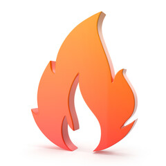 3d render of a fiery flame