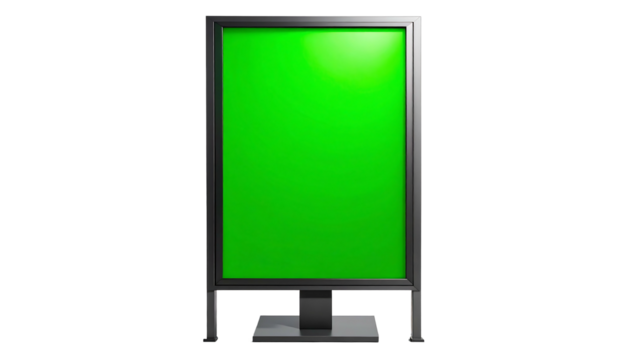 Green Screen Display Stand for Advertising and Presentations.