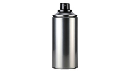 Silver Spray Paint Can Image.