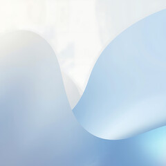 Abstract Light Blue and White Wavy Gradient Background