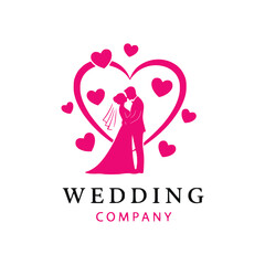 Wedding logo icon vector template