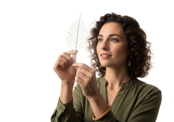 Delicate Leaf Vein Details Held by Woman Nature's Beauty Close-Up Study Awareness Education Inspiration Biology Botany Mindfulness