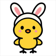 Fototapeta premium Baby Chick Easter Day Character Drawing
