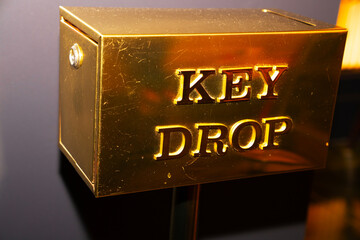 Golden key drop box
