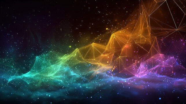 Abstract Colorful Space Nebula Background - Powered by Adobe