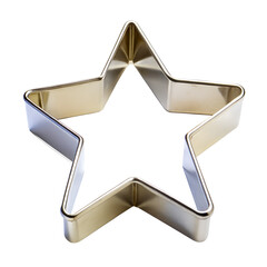 Baking Star Shape Cookie Cutter Isolated on Transparent Background