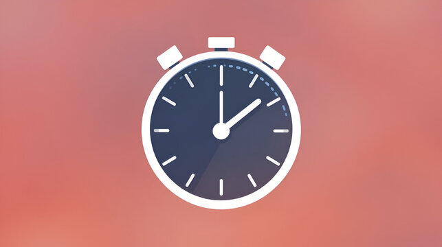 Clockwise Tempo: A streamlined stopwatch icon symbolizes the essence of precision, speed, and time management. Capturing the fleeting moment and the relentless pursuit of goals.