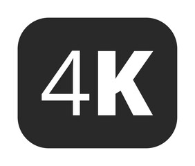 4k high definition resolution digital display icon.