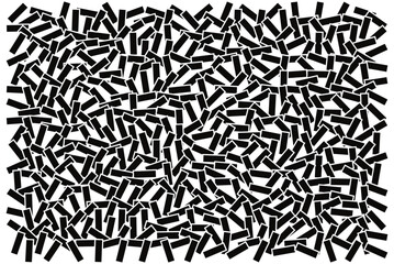 Chaotic Doodle Strokes Vector Pattern. Abstract Black and White Irregular Hand-Drawn Texture for Modern Backgrounds, Design Elements and Creative Projects