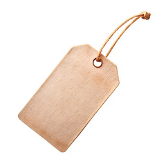 Vintage Paper Tag Isolated on Transparent Background