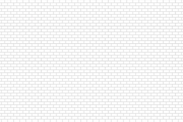 Seamless White Brick Wall Vector Pattern. Modern Geometric Tileable Texture Background for Urban Interior Design and Architectural Projects