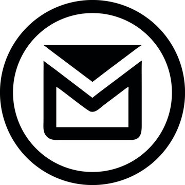 Gmail silhouette icon set for digital communication