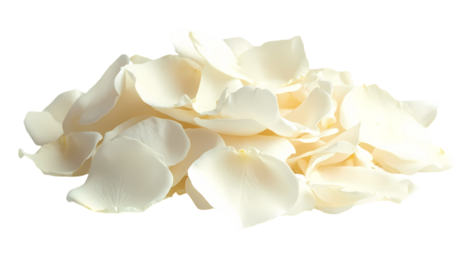 White Rose Petals Isolated transparent on white background