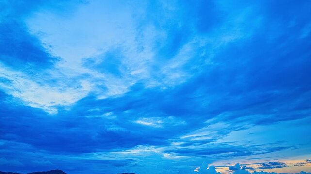 Time lapse Natural Sky Textures From wispy cirrus to denser cumulus formations, the variety of cloud shapes and densities adds rich texture and visual interest to the panoramic view.