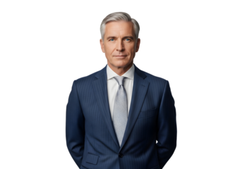 Senior Businessman Portrait Confident Executive Corporate Leader Formal Attire Business Professional Pinstripe Suit Leadership Management Success