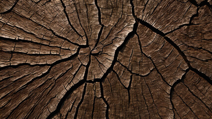 Fototapeta premium Detailed background of aged wood grain and cracks