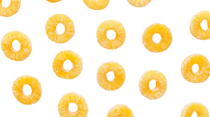 Canned pineapple Isolated transparent on white background