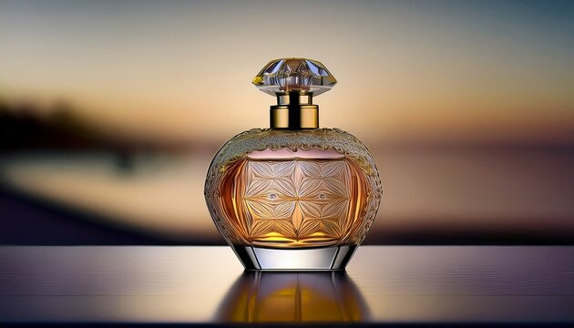 elegant glass perfume bottle