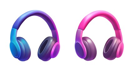 Vibrant gradient headphones for music lovers