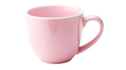 Pink mug Isolated transparent on white background