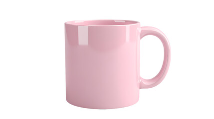 Pink mug Isolated transparent on white background