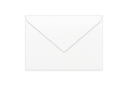 White sealed envelope sending mail communication message