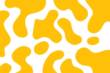 Abstract Organic Seamless Pattern – Yellow and White Fluid Shapes