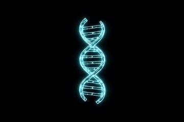 dna strand on blue background