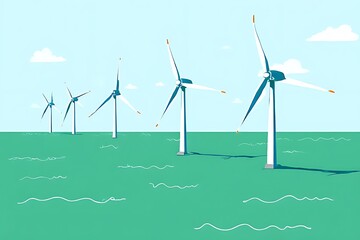 wind turbine in the wind