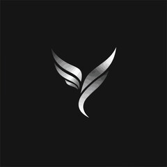 Silver wing-like shapes