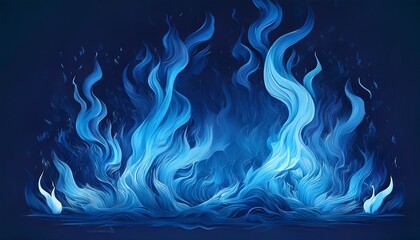 blue fire isolated