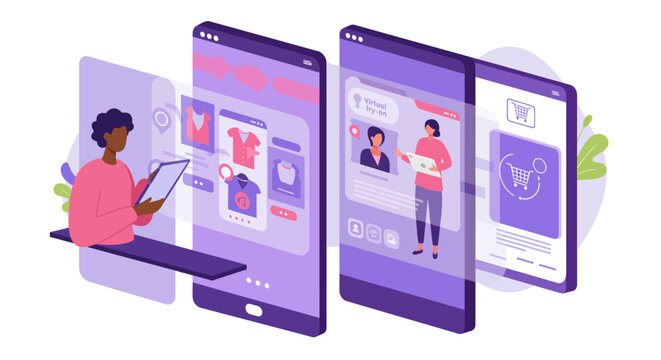 Optimizing Digital Strategies: Split-Screen Visual for Business Comparison & Decision-Making