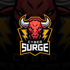 Cyber Surge Esports Gaming Logo