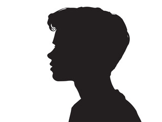 Teenager silhouette icon vector illustration solid black symbol for young adult