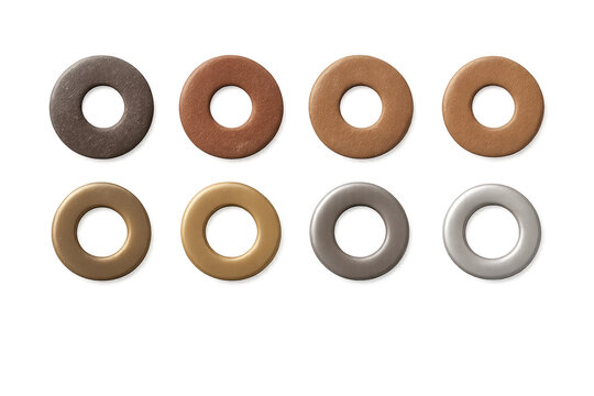 Metal flat washers assortment with various finish options
