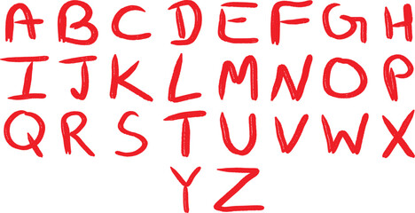 A To Z Alphabet Hand Drawn Different Shapes - Collection Of Simple Hand Made Design 