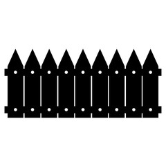 Vector Illustration of Fence Silhouette – Modern and Classic Design. Minimalist Fence Vector Icon Set – Isolated on White Background.