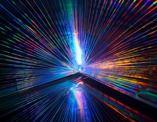 a real time capture of light diffraction through a holographic grating