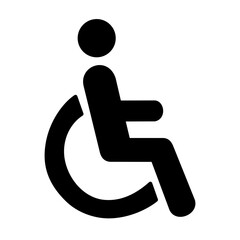 Person Sitting on Toilet Icon Vector Illustration