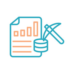 Data Mining Outline bold Vector Icon which can be easily modified or Edited 
