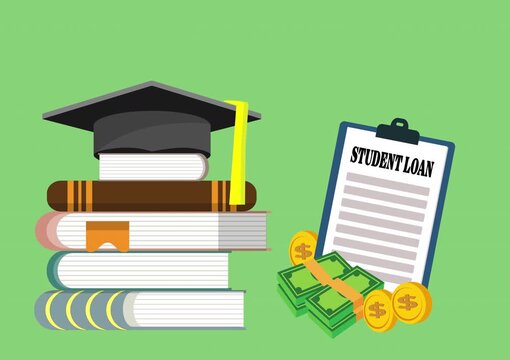 Education student loan, University and tuition fee, Vector illustration 