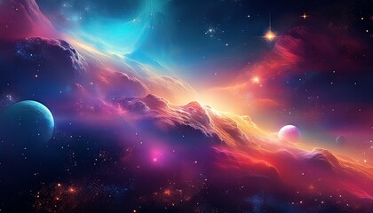 colorful space galaxy cloud nebula stary night cosmos universe science astronomy supernova background wallpaper planetary space travel through moons and stars